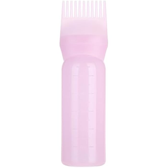 POCREATION Root Comb Applicator Bottle, 3 Colors Hair Dyeing Bottle Brush Shampoo Hair Color Oil Comb Applicator Tool Dye and scalp treament Tool() - Image 1